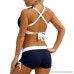 Century Star Women's Fashion Bikini Set Halter Neck Push Up Two Piece Swimsuit with Boyshort Navy Blue B07LCHYCZ5